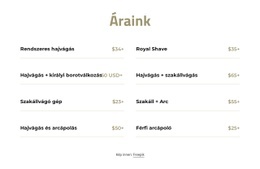 Vágás És Borotválkozás Árak - Webhelysablonok