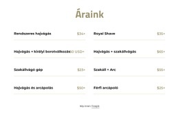 Vágás És Borotválkozás Árak – Webhelysablon Letöltése