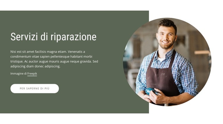 Riparazione mobili Costruttore di siti web HTML