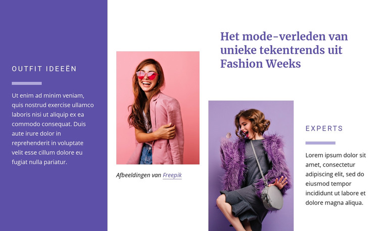 Outfits ideeën HTML-sjabloon