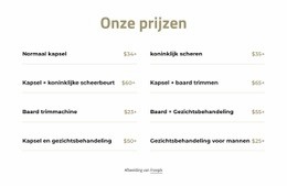 Prijzen Knippen En Scheren - Websitesjablonen