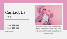 Coolest Contact Us Block - One Page Html Template