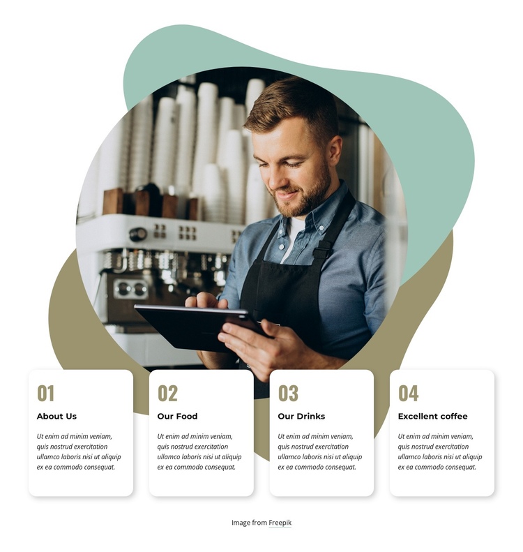 Barbershop in Manhattan One Page Template