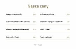 Cennik Cięcia I Golenia - Inspiracja Makietą Strony Internetowej