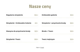 Motyw WordPress Cennik Cięcia I Golenia Na Dowolne Urządzenie