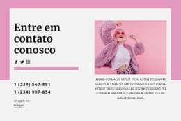 Coolest Contacte-Nos Bloquear Modelo De Página De Destino