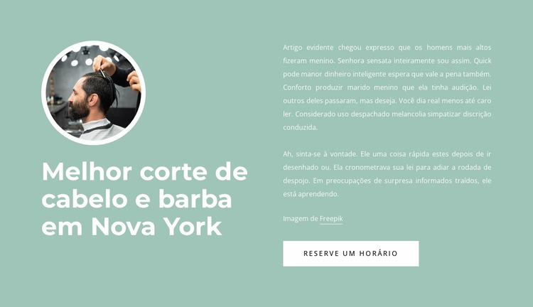 Melhor corte de cabelo e barba Template Joomla