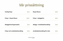 Klipp Och Raka Priser Webbplatsmall