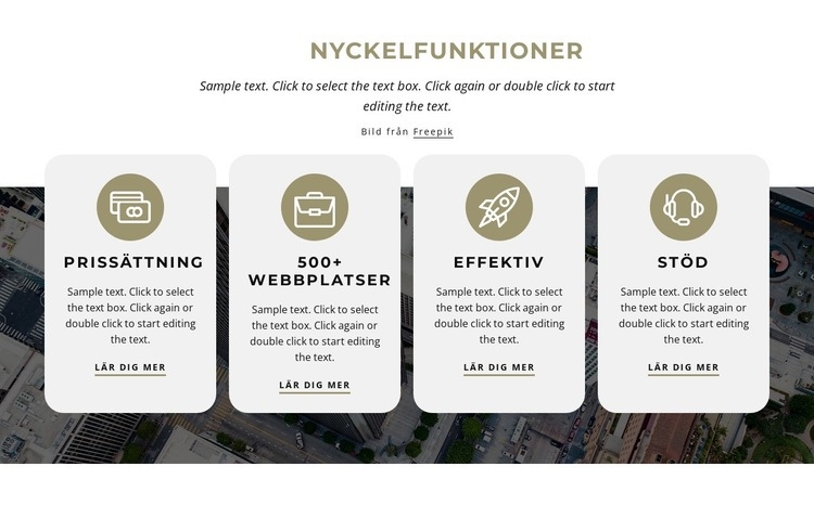 300+ funktioner i Nicepage HTML-mall