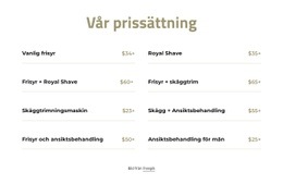 WordPress-Tema Klipp Och Raka Priser För Alla Enheter