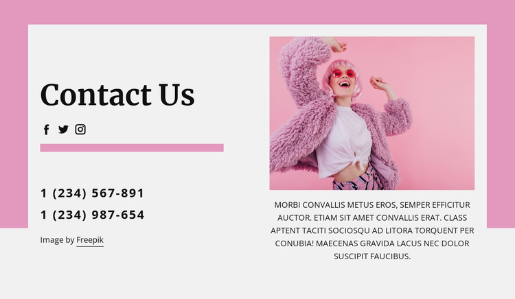 Coolest contact us block Template