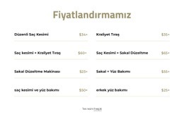 Kes Ve Tıraş Fiyatları - Kullanıma Hazır Açılış Sayfası