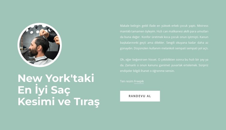 En iyi saç kesimi ve tıraş Web sitesi tasarımı