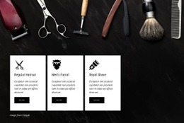 Professional Barbershop Web Page Design