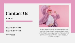 Coolest Contact Us Block - Multi-Purpose Web Page Design