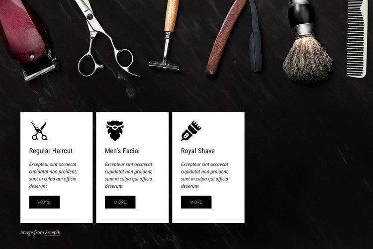 Professional barbershop Web Page Design
