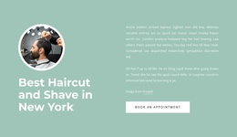 Layout Functionality For Best Haircut And Shave