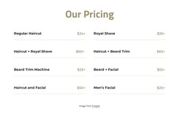 WordPress Theme Cut And Shave Pricing For Any Device
