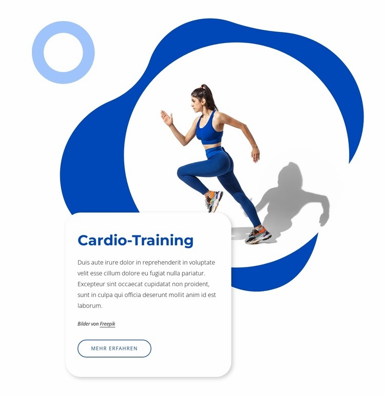Cardio-Training Eine Seitenvorlage