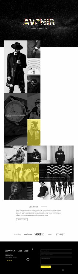 Avenir - Vorlagen Website-Design