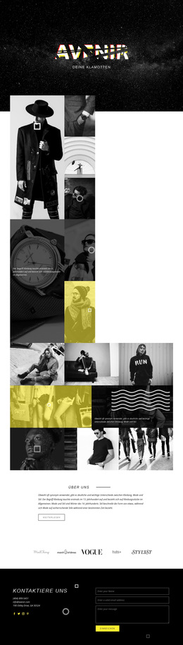 Avenir - Bestes Website-Vorlagendesign