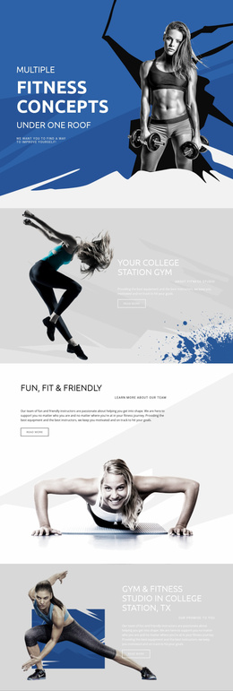 Best Fitness And Sports - Personal Website Templates