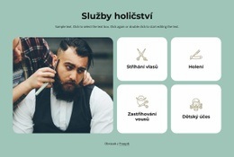 Služby Holičství Základní Html Šablona S CSS