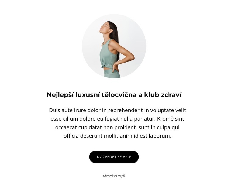 Luxusní posilovna a klub zdraví Šablona CSS