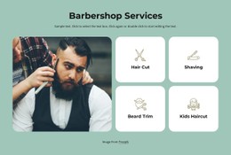 Barbershop Service Basic Html Template With CSS