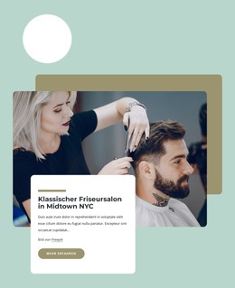 Responsive HTML Für Klassischer Friseursalon