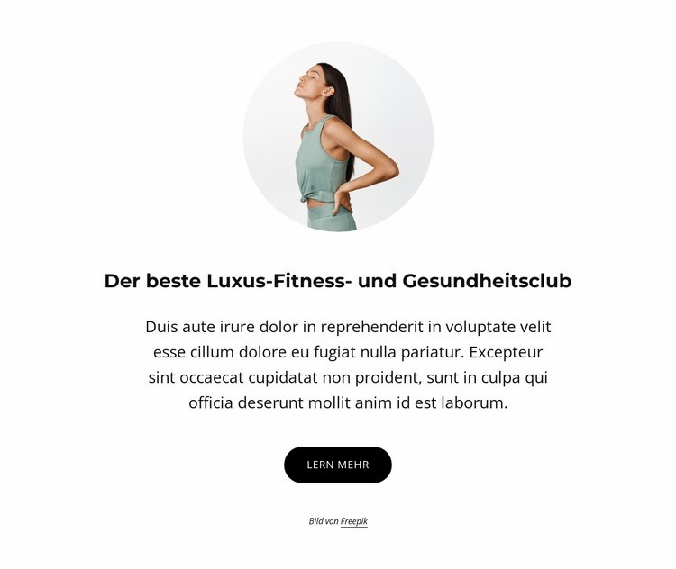 Luxuriöser Fitness- und Gesundheitsclub HTML Website Builder