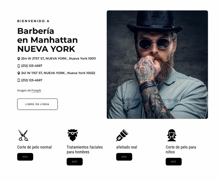 mejor barbería Creador de sitios web HTML