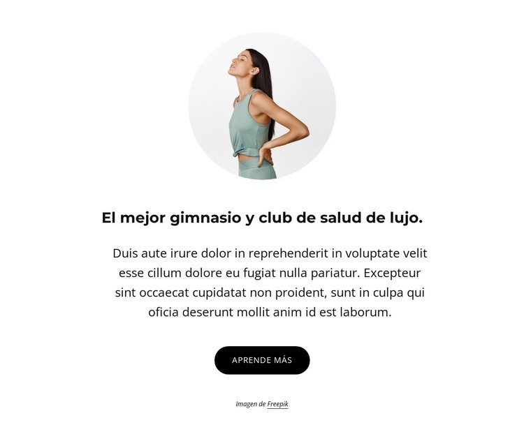 Gimnasio y club de salud de lujo Diseño de páginas web