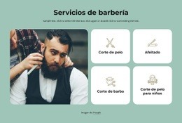 Página De Destino Premium Para Servicio De Barbería