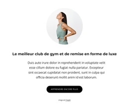 Gymnase De Luxe Et Club De Santé - Modèle D'Une Page