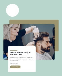 Classic Barber Shop - Drag & Drop Homepage Design