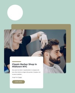 Classic barber shop - Html Code Example by Nicepage