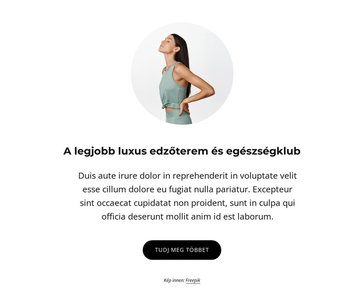 Luxus edzőterem és egészségklub HTML Sablon