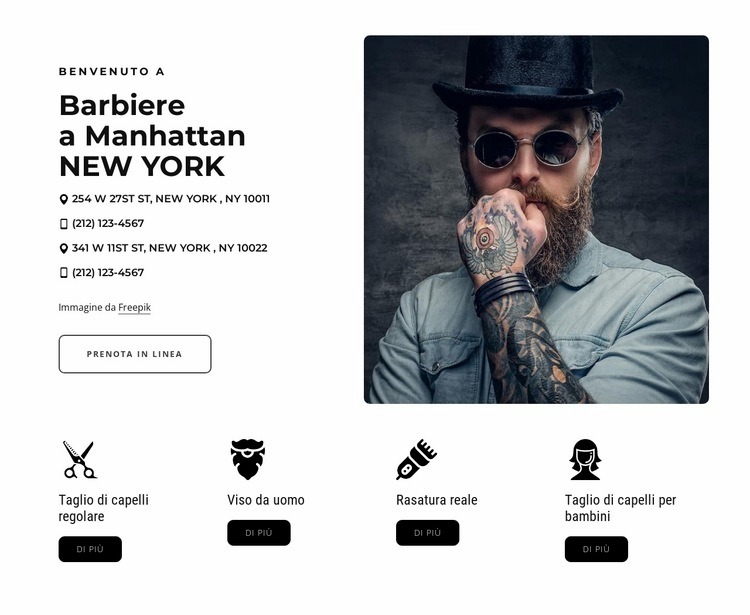 Il miglior barbiere Costruttore di siti web HTML