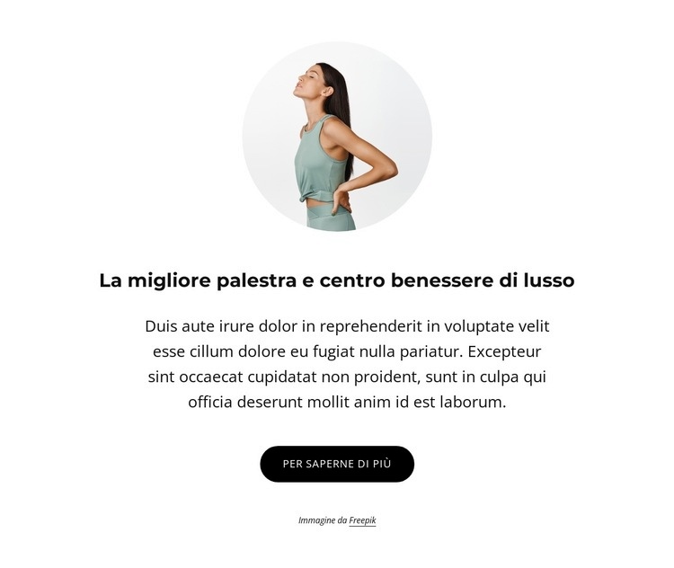 Palestra e centro benessere di lusso Mockup del sito web