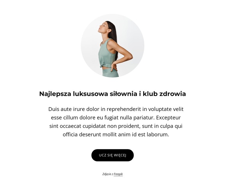 Luksusowa siłownia i klub zdrowia Szablon HTML