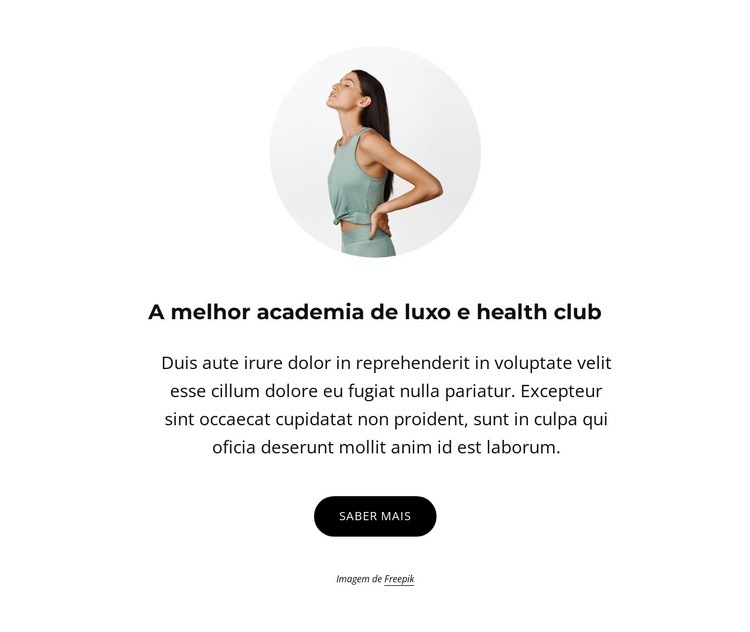 Ginásio de luxo e health club Design do site