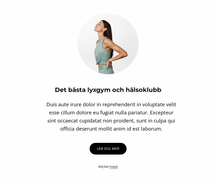 Lyxigt gym och hälsoklubb HTML-mall