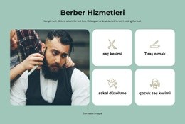 Berber Hizmeti Için Premium Açılış Sayfası