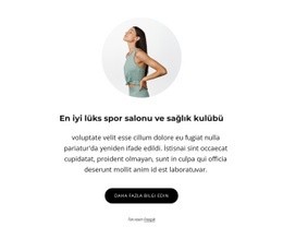 Lüks Spor Salonu Ve Sağlık Kulübü - Bir Sayfalık Şablon