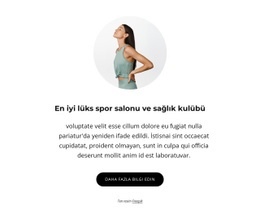 Lüks Spor Salonu Ve Sağlık Kulübü - Ücretsiz Web Sitesi Tasarımı