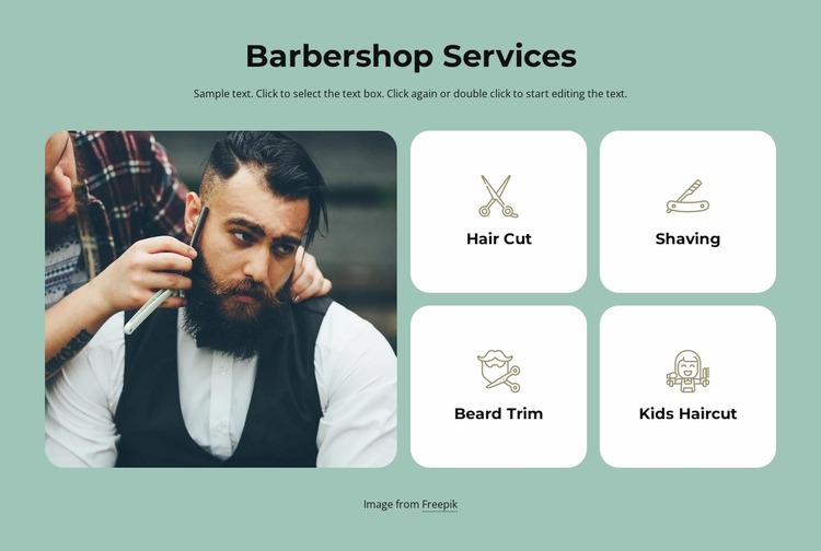 Barbershop Service WordPress Website Builder