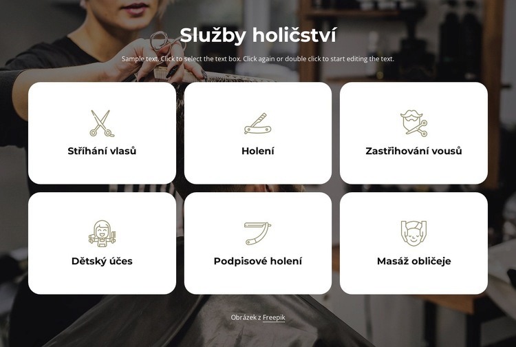 Služby holičství Šablona