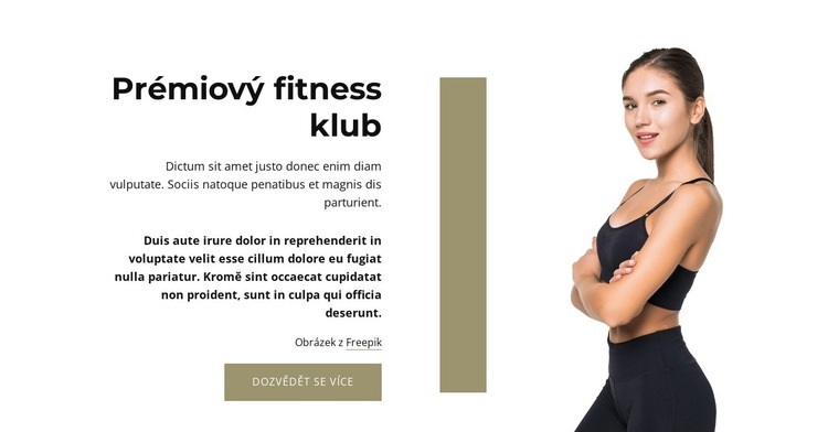 Prémiový sportovní klub Webový design