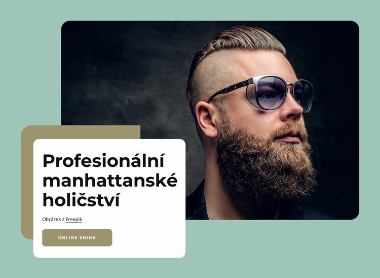 Prémiové holičství v centru Manhattanu Webový design